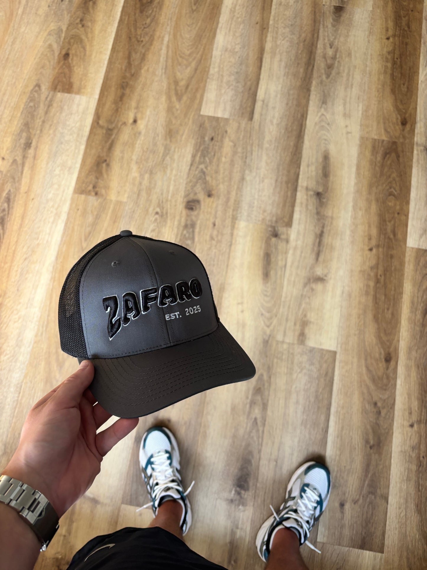Grey and Black Trucker Cap