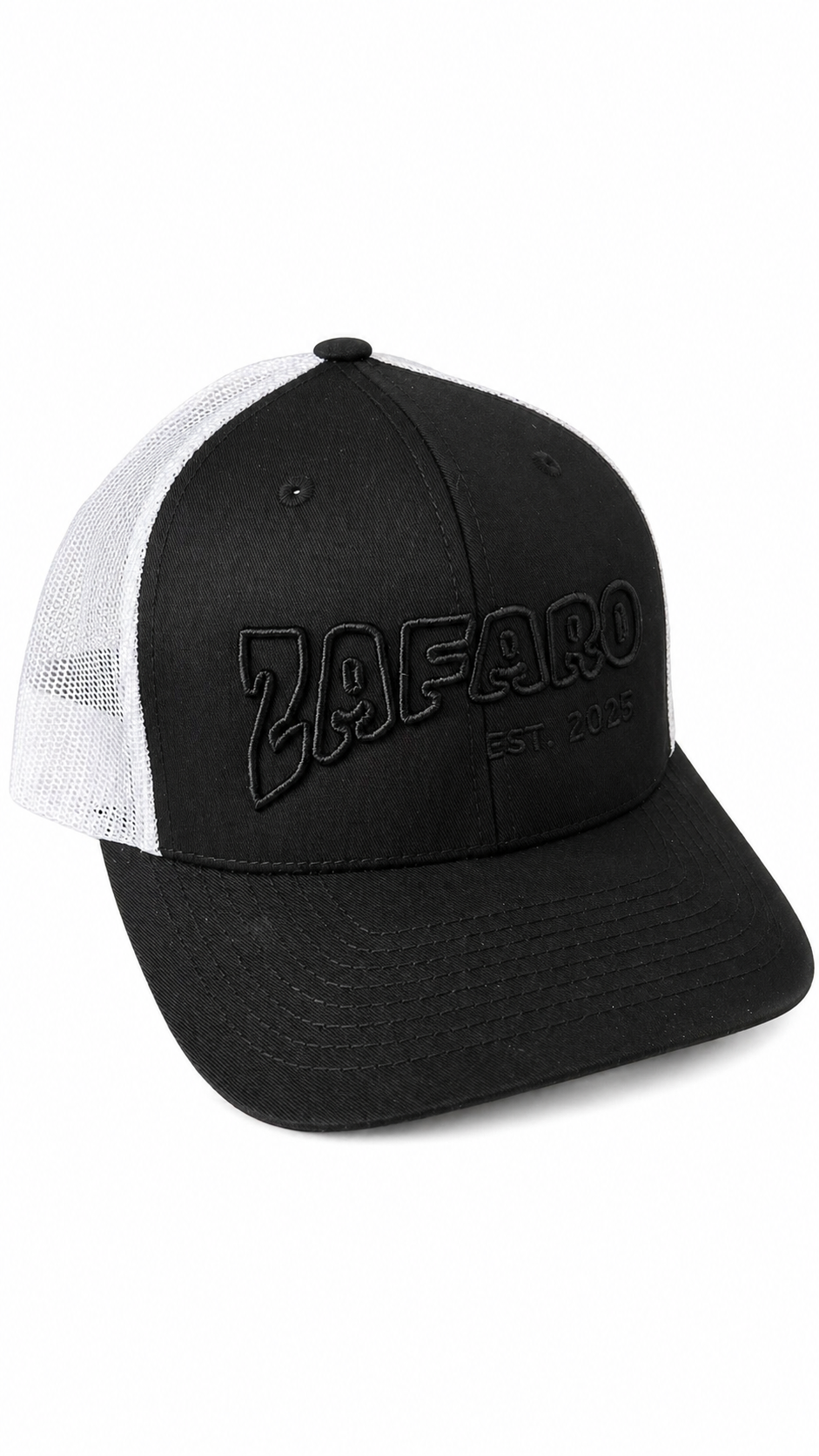 The Simple Black and White Trucker Cap