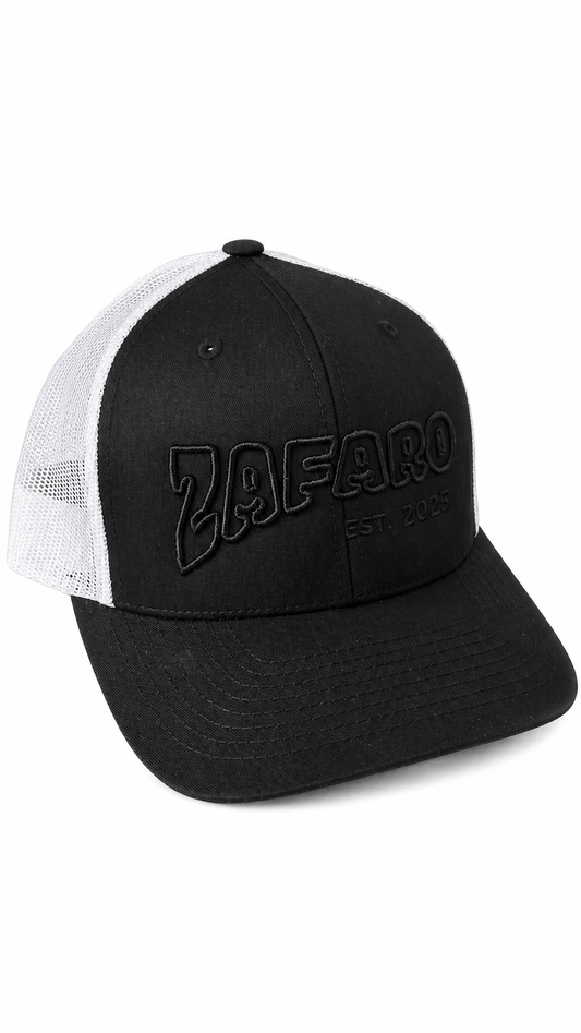The Simple Black and White Trucker Cap